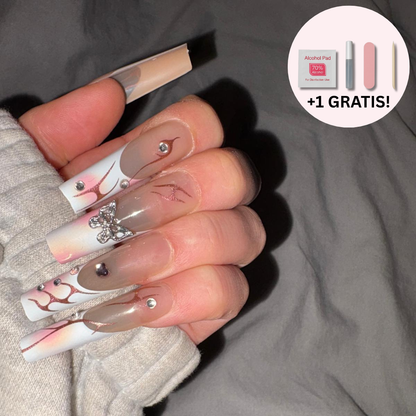 Press-on Nails: Crystal Flutter