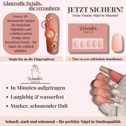 Press-on Nails: Crystal Flutter