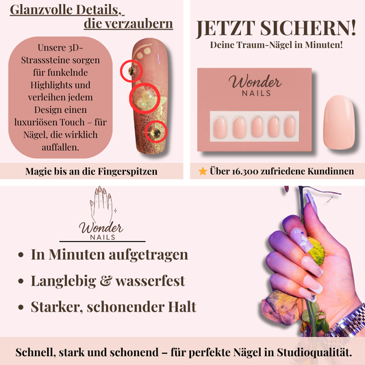 Press-on Nails: Butterfly Glaze