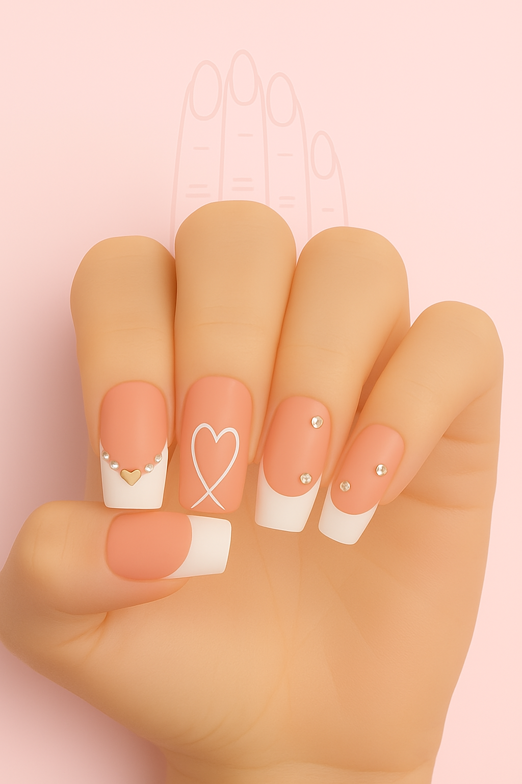 Press on- Romantic French Elegance